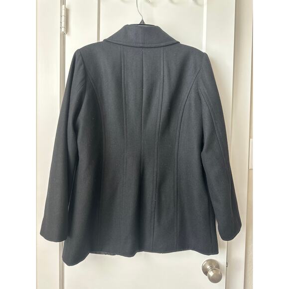 London Fog Wool Blend Pea Coat Jacket Single Breasted Women’s Large Lot# 133507 - Picture 8 of 8